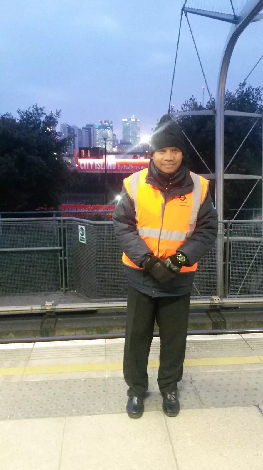 There's a photo of some London Transport dude, from A Crashed Car and Greenhouse Demolition, Brome, Suffolk - 20th March 2015