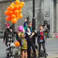 Some sort of circus group at Bank Junction, The Last Day of Pre-School and Beer at the Trowel and Hammer, Cotton, Suffolk - 29th March 2015