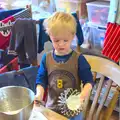 Harry 'helps' to make a cake, The Last Day of Pre-School and Beer at the Trowel and Hammer, Cotton, Suffolk - 29th March 2015