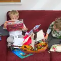 Harry opens another thing, The Last Day of Pre-School and Beer at the Trowel and Hammer, Cotton, Suffolk - 29th March 2015