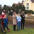 A small crowd watches the unveiling, The Launching of the Jolly Conkerer, The Oaksmere, Brome, Suffolk - 3rd April 2015