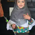 Fred with chain mail in the Dunwich museum, A Day on the Beach, Dunwich, Suffolk - 6th April 2015