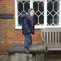 Harry on a cannon, A Day on the Beach, Dunwich, Suffolk - 6th April 2015