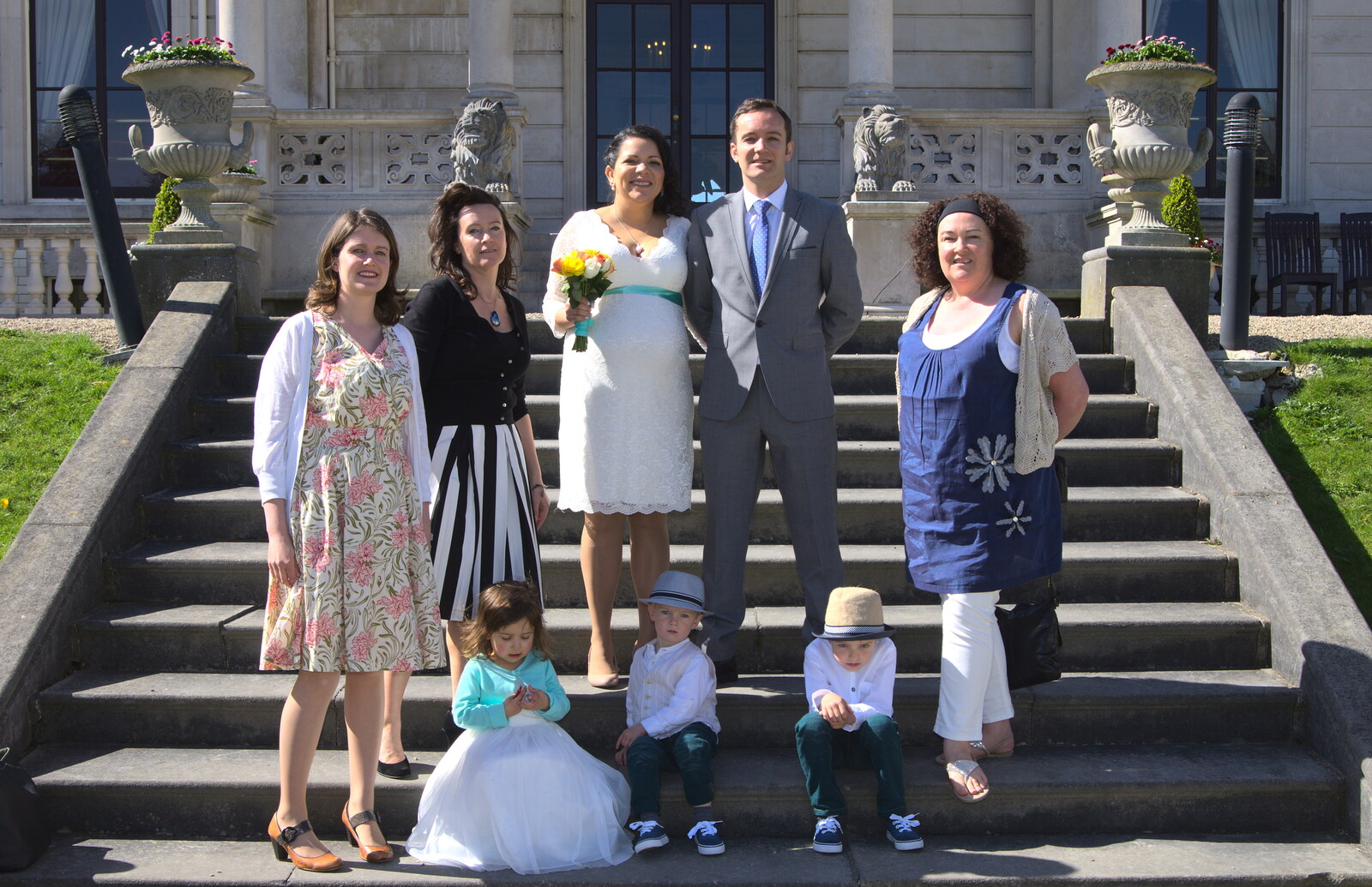 Haryanna, James and the sisters from James and Haryanna's Wedding, Grand Canal Dock, Dublin - 15th April 2015