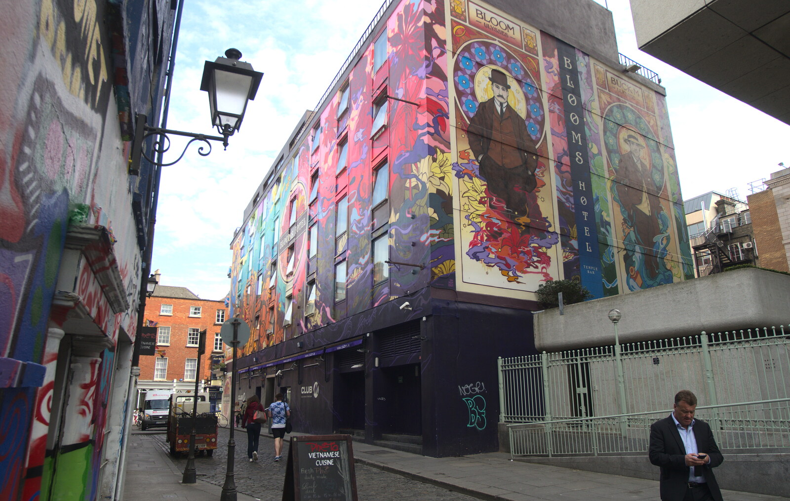 The funky Blooms Hotel in Temple Bar from Temple Bar and Dun Laoghaire, Dublin, Ireland - 16th April 2015
