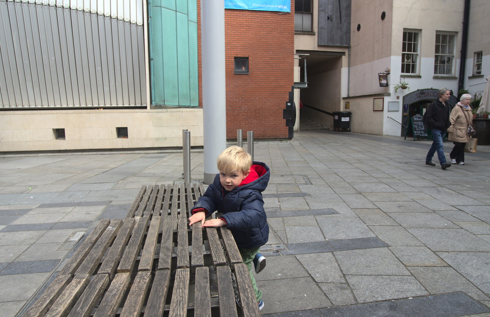 Harry on a bench from Temple Bar and Dun Laoghaire, Dublin, Ireland - 16th April 2015