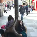 The boys sit on some street sculpture, Temple Bar and Dun Laoghaire, Dublin, Ireland - 16th April 2015