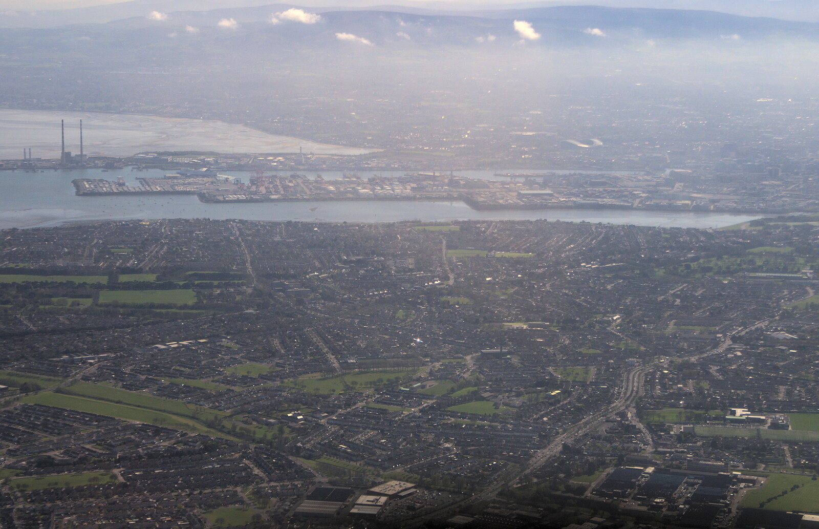 Dublin Bay after take off from Temple Bar and Dun Laoghaire, Dublin, Ireland - 16th April 2015