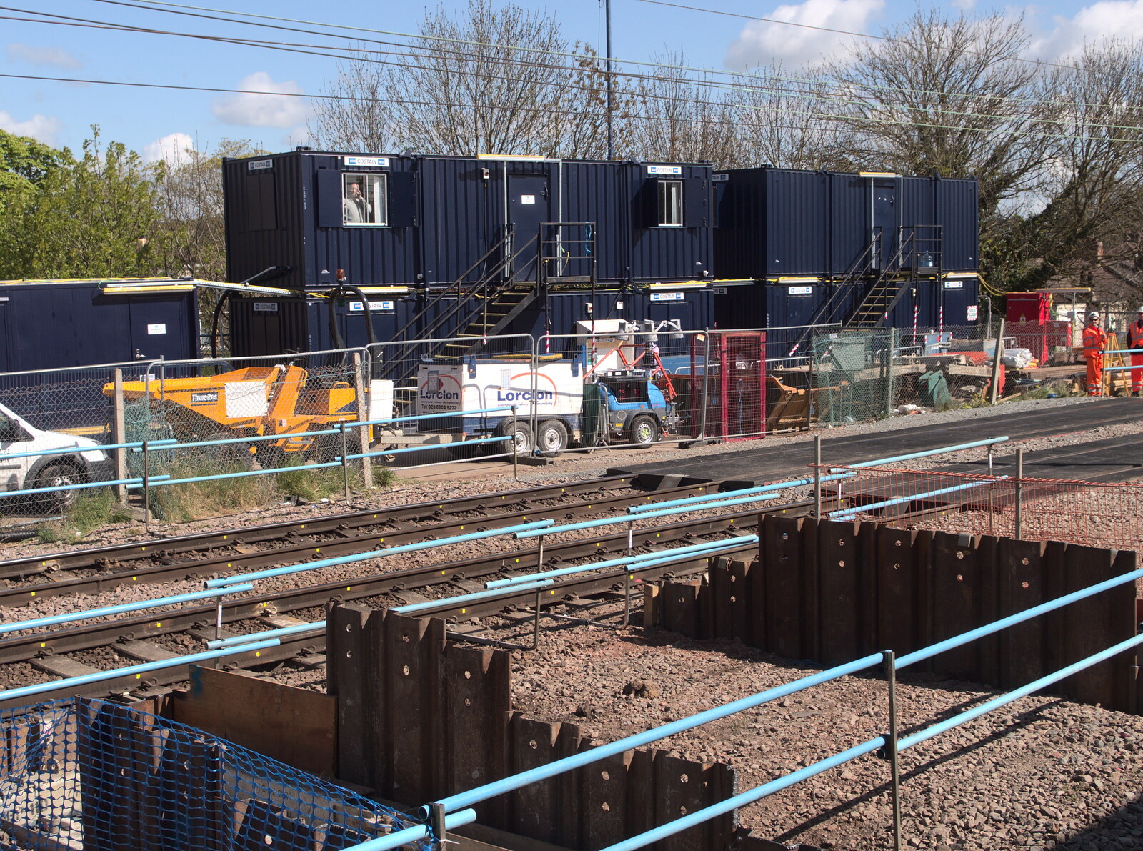 Engineering works at Shenfield from The Oaksmere's First Year Anniversary, Brome, Suffolk - 23rd April 2015