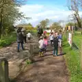 The gang on the path up to the woods, Making Dens: Rosie's Birthday, Thornham, Suffolk - 25th April 2015