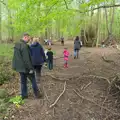 We move into the woods, Making Dens: Rosie's Birthday, Thornham, Suffolk - 25th April 2015