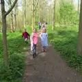 Rosie on the path after den construction, Making Dens: Rosie's Birthday, Thornham, Suffolk - 25th April 2015