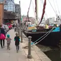 We walk past another sailing barge, Diss Kebabs and Pizza Express, Ipswich, Suffolk - 7th May 2015