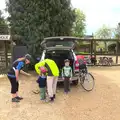 Harry gets rugged up for the ride, The BSCC Weekend Away, Lyddington, Rutland - 9th May 2015