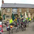 Massed bikes outside the Horse and Jockey, The BSCC Weekend Away, Lyddington, Rutland - 9th May 2015