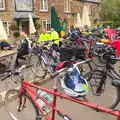 The tandem and all the bikes, The BSCC Weekend Away, Lyddington, Rutland - 9th May 2015