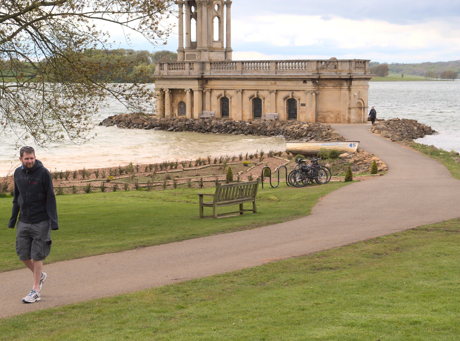 The Boy Phil roams around near Normanton Church from The BSCC Weekend Away, Lyddington, Rutland - 9th May 2015