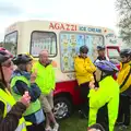 The bike club shelter from the fierce wind, The BSCC Weekend Away, Lyddington, Rutland - 9th May 2015