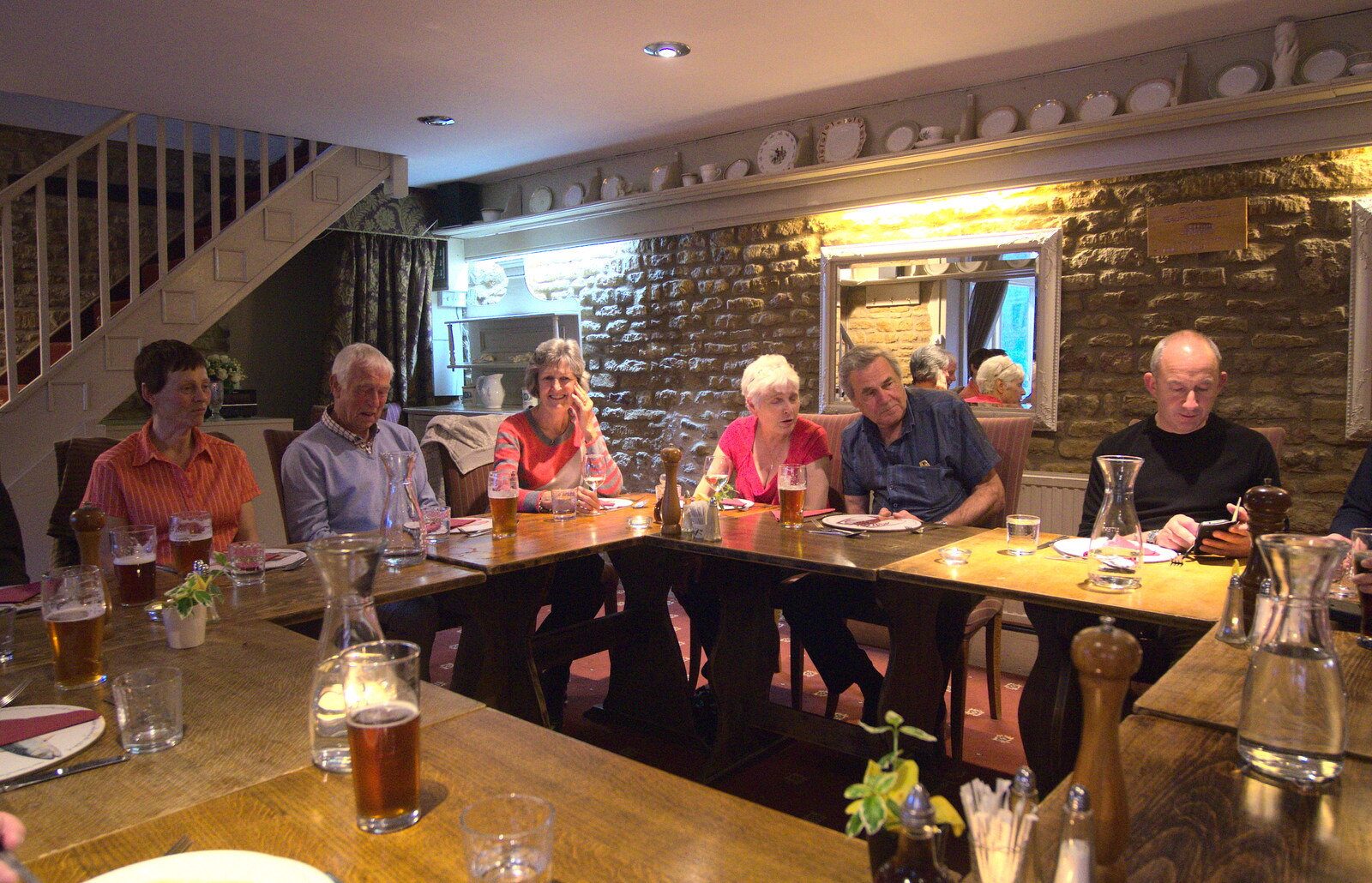 The BSCC Top Table from The BSCC Weekend Away, Lyddington, Rutland - 9th May 2015