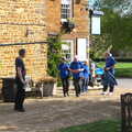 The bike club exit the hotel, The BSCC Weekend Away, Lyddington, Rutland - 9th May 2015