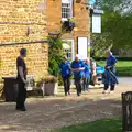 The bike club exit the hotel, The BSCC Weekend Away, Lyddington, Rutland - 9th May 2015