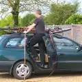 Marc gets the tandem down, The BSCC Weekend Away, Lyddington, Rutland - 9th May 2015