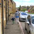 Harry and Isobel walk back to the flat, The BSCC Weekend Away, Lyddington, Rutland - 9th May 2015