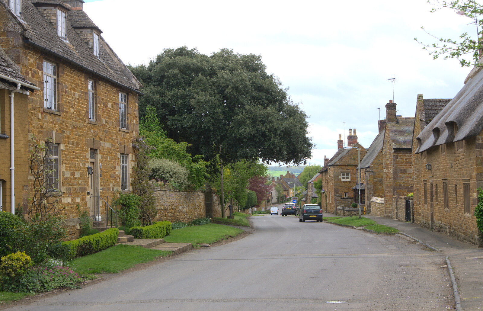 Lyddington's absurdely-picturesque Main Street from The BSCC Weekend Away, Lyddington, Rutland - 9th May 2015
