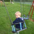 Harry on the swings, The BSCC Weekend Away, Lyddington, Rutland - 9th May 2015