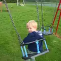 Harry on the swings, The BSCC Weekend Away, Lyddington, Rutland - 9th May 2015