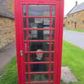 Harry in the K6 phonebox, The BSCC Weekend Away, Lyddington, Rutland - 9th May 2015