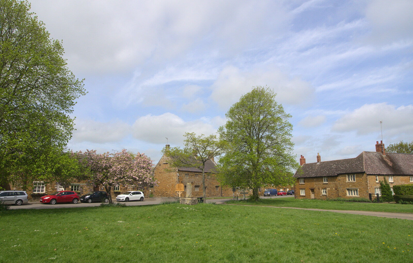 Lyddington's village green from The BSCC Weekend Away, Lyddington, Rutland - 9th May 2015