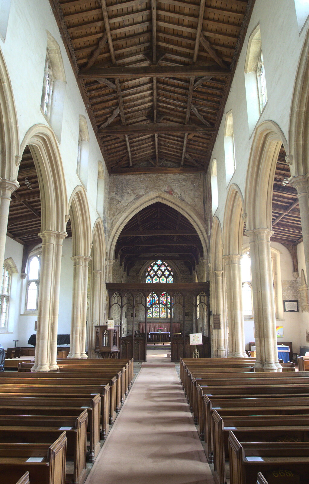 Lyddington's church nave from The BSCC Weekend Away, Lyddington, Rutland - 9th May 2015