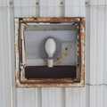 A rusted-out light fitting in the roof, A Derelict Petrol Station, Palgrave, Suffolk - 16th May 2015
