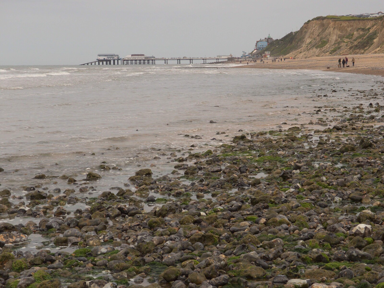 The view down to Cromer pier from A Birthday Camping Trip, East Runton, North Norfolk - 26th May 2015