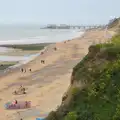 The view over East Runton beach to Cromer, A Birthday Camping Trip, East Runton, North Norfolk - 26th May 2015