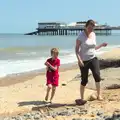 Fred and Isobel on the beach, A Birthday Camping Trip, East Runton, North Norfolk - 26th May 2015