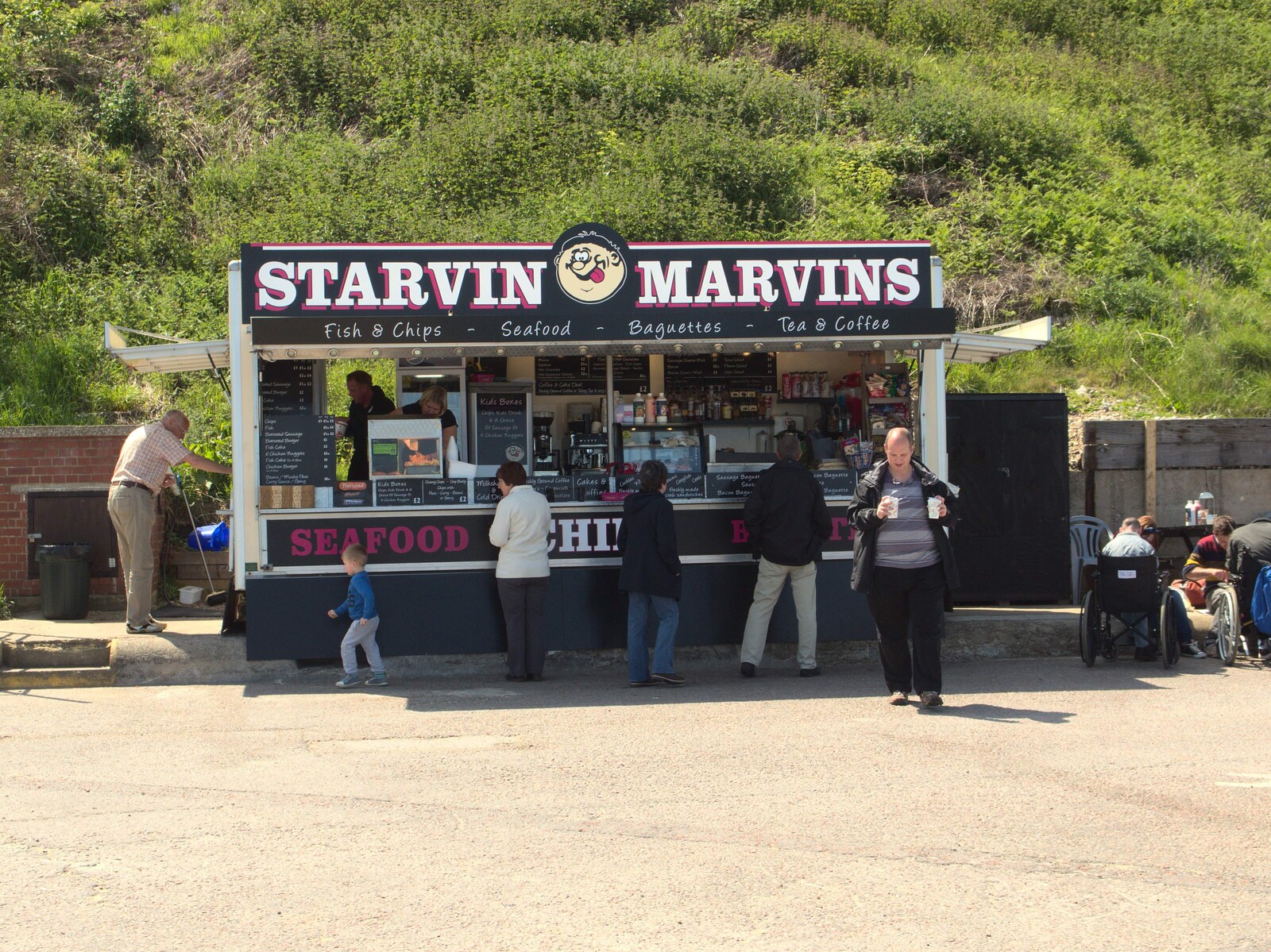 Starvin Marvin's food van from A Birthday Camping Trip, East Runton, North Norfolk - 26th May 2015