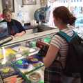 Isobel in a fishmongers, A Birthday Camping Trip, East Runton, North Norfolk - 26th May 2015