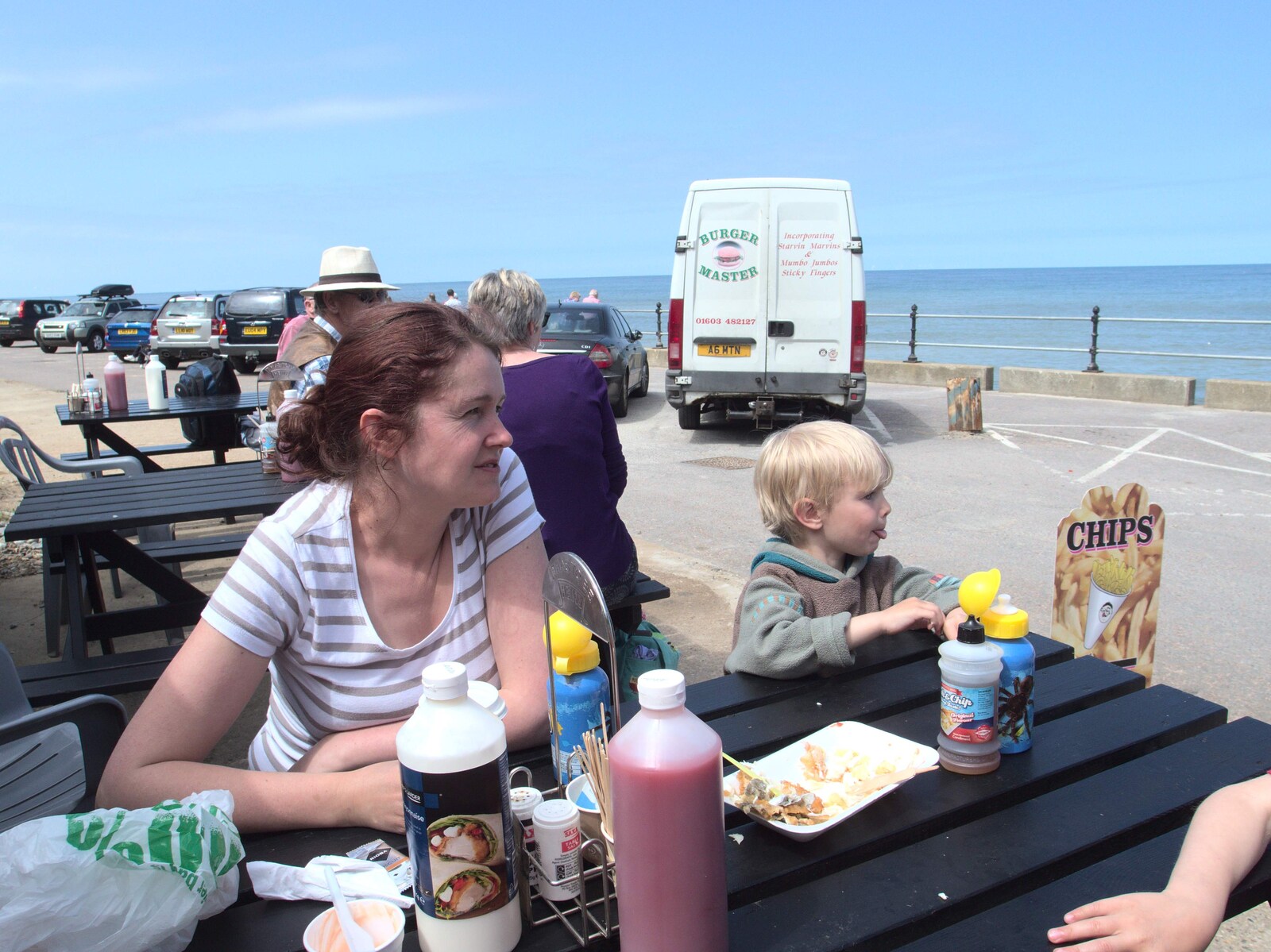 It's fish and chips for lunch from A Birthday Camping Trip, East Runton, North Norfolk - 26th May 2015