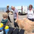 Harry says hello to some shaggy retrievers, A Birthday Camping Trip, East Runton, North Norfolk - 26th May 2015