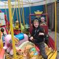 Fred on a carousel, A Birthday Camping Trip, East Runton, North Norfolk - 26th May 2015