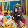 Fred on a carousel, A Birthday Camping Trip, East Runton, North Norfolk - 26th May 2015