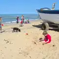 Fred buries his legs, A Birthday Camping Trip, East Runton, North Norfolk - 26th May 2015