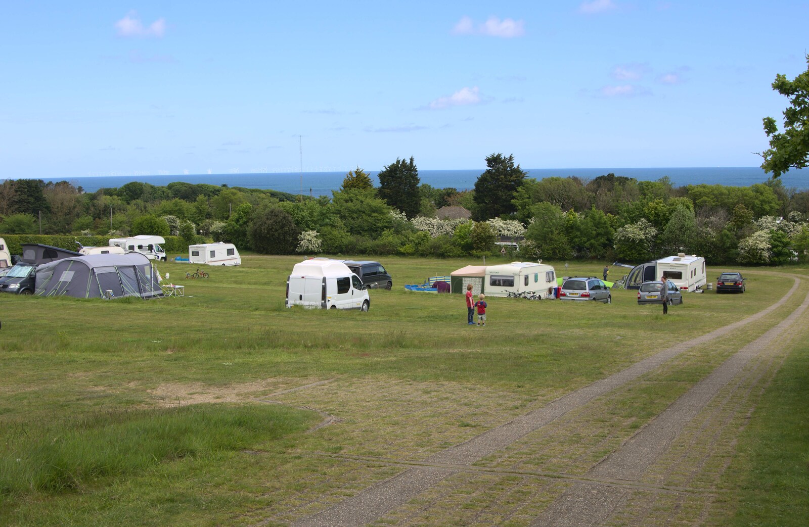 A final view over the campsite and the deep blue sea from A Birthday Camping Trip, East Runton, North Norfolk - 26th May 2015