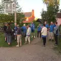 A milling throng of BSCC riders, Thursday BSCC Bike Rides, Thelnetham and Earl Soham, Suffolk - 31st May 2015