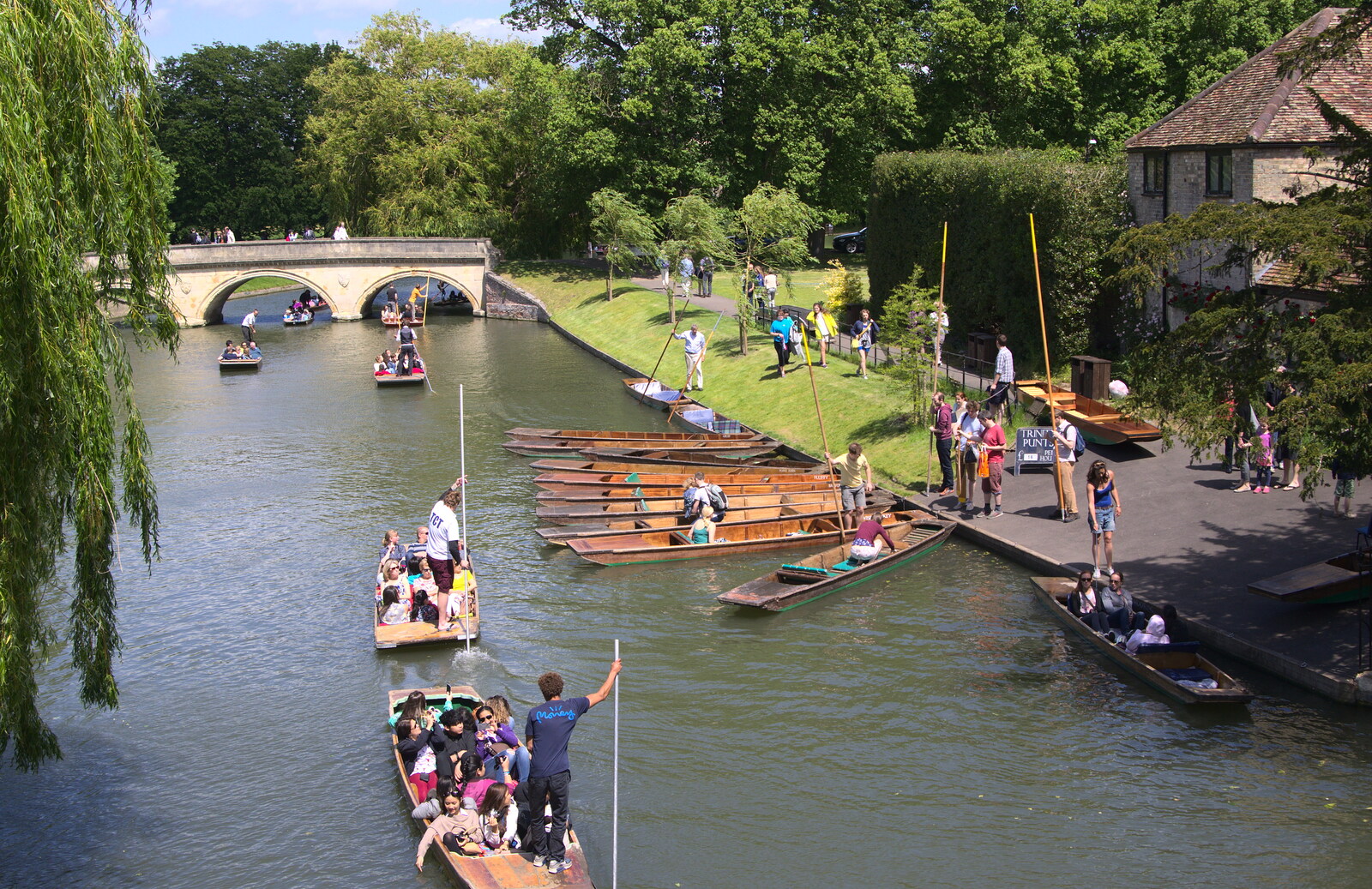 Trinity Punts are having a busy day of it from Punting With Grandad, Cambridge, Cambridgeshire - 6th June 2015