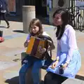 A young girl plays a mean accordion, Punting With Grandad, Cambridge, Cambridgeshire - 6th June 2015