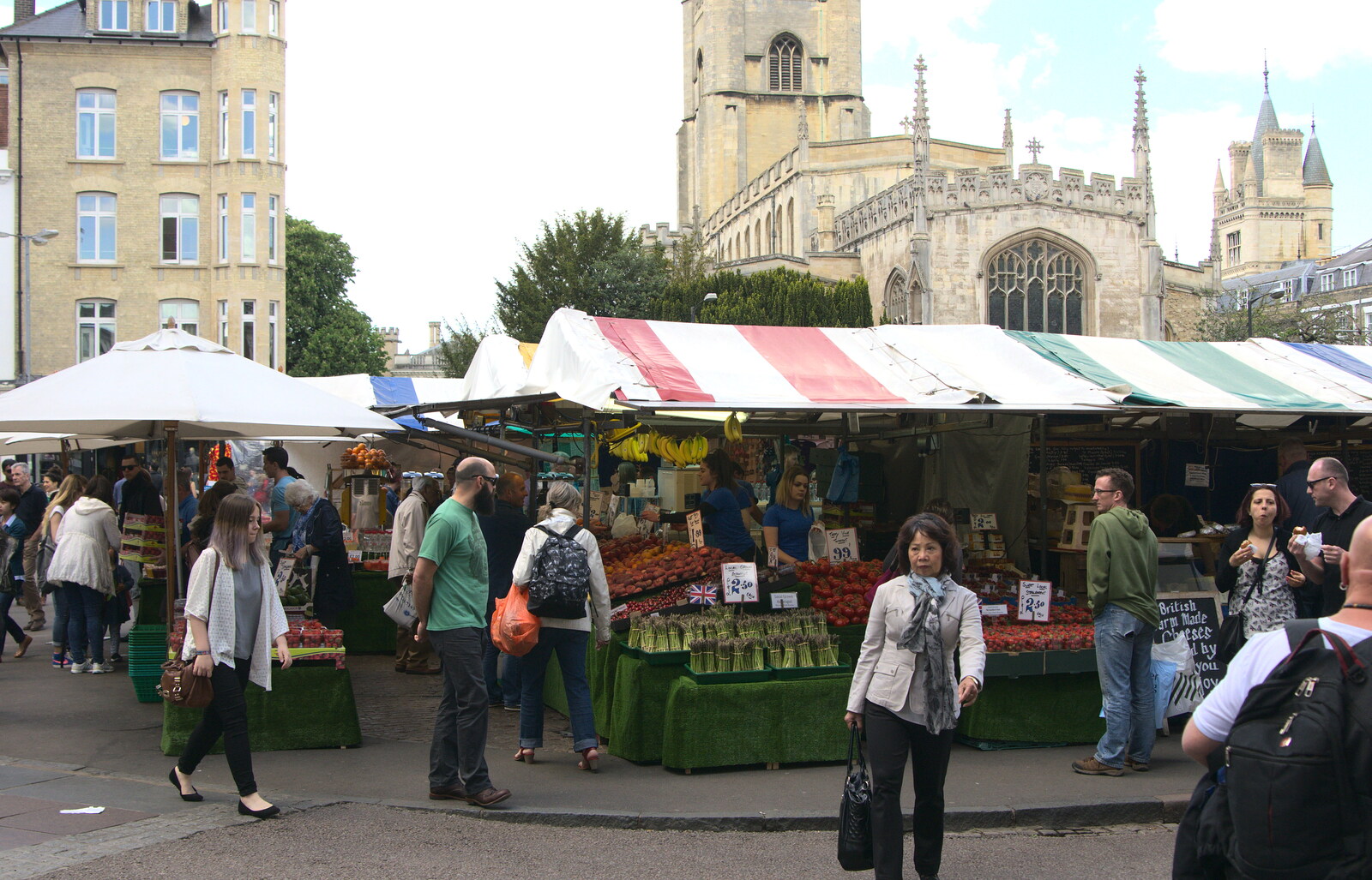 Cambridge market from Punting With Grandad, Cambridge, Cambridgeshire - 6th June 2015