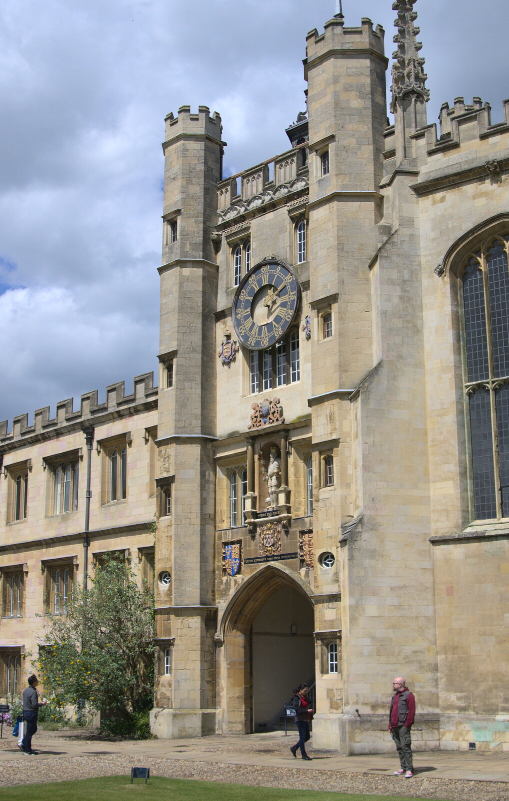 Trinity's clock from Punting With Grandad, Cambridge, Cambridgeshire - 6th June 2015